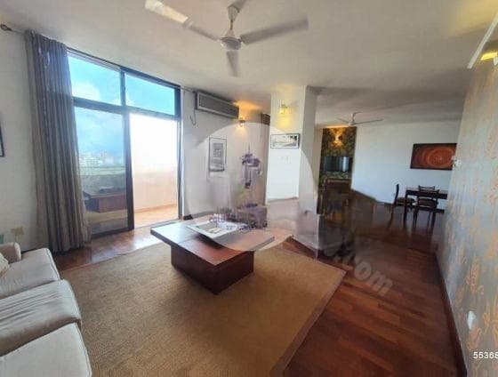 Modern sea view 02 bedroom large wood flooring 1,600 Sq Ft fully furnished apartment with gym in Colombo 04 for rental.