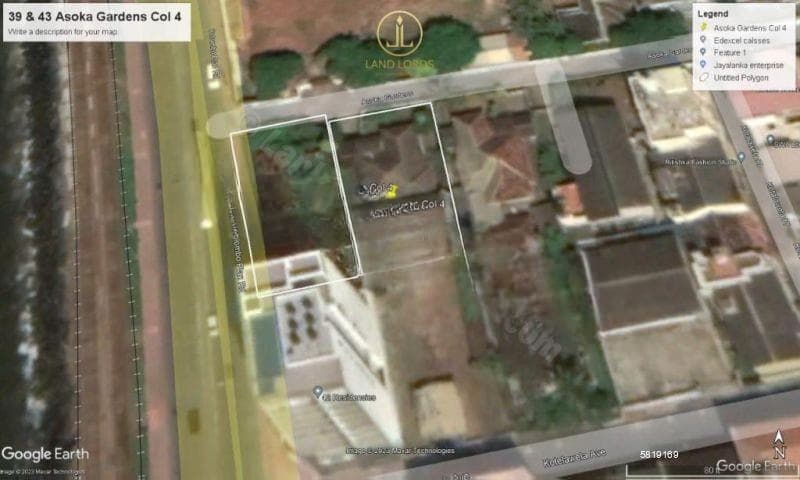 60P Marine Drive Facing Land in Bambalapitiya For Sale