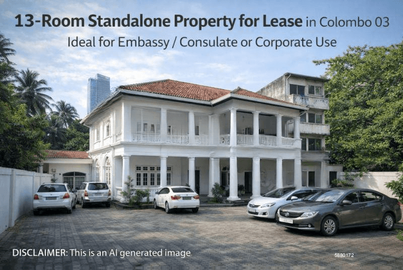 13-Room Property for Lease in Prime Colombo 03 – Ideal for Commercial Office or Expatriate Accommodation