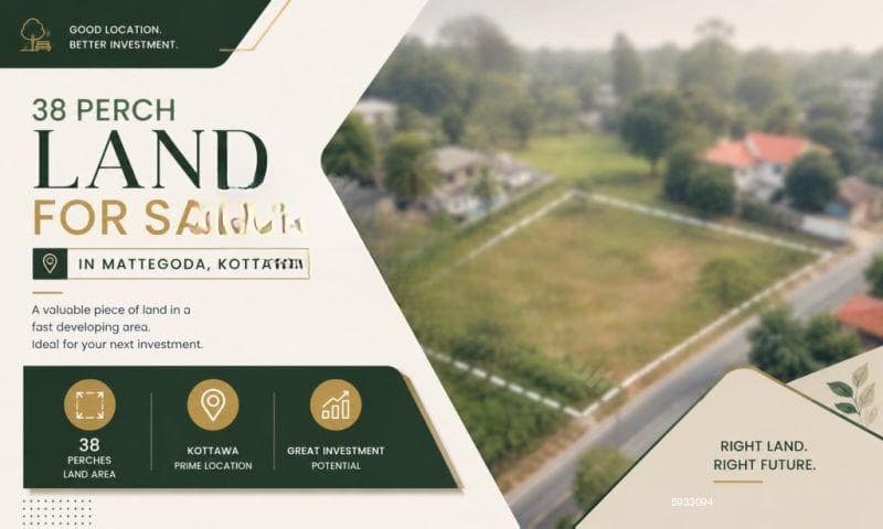 (DL1320) 38 Perch Land for Sale in Mattegoda, Kottawa