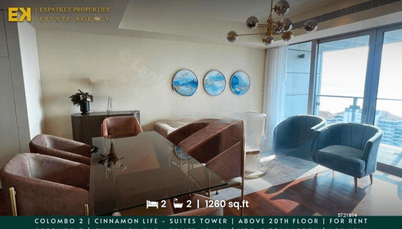 2 Bedroom Apartment For RENT | Cinnamon Life - Suites Tower | Colombo 02 | EK-0666