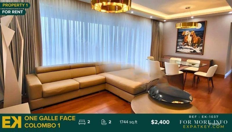 Multiple Listings | 2 Bedrooms at One Galle Face For Rent | Starting from $2,500 | Colombo 1