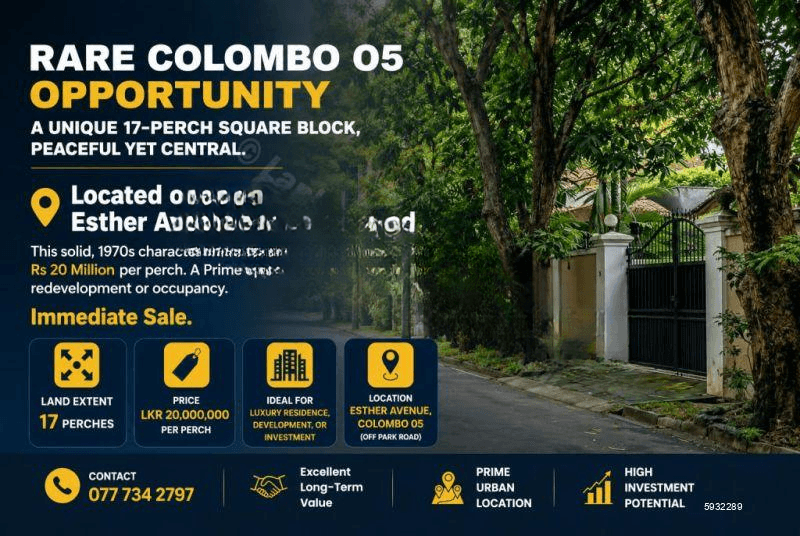 PRIME COLOMBO 5 LAND & HOUSE Ideal for Commercial or Residential Use