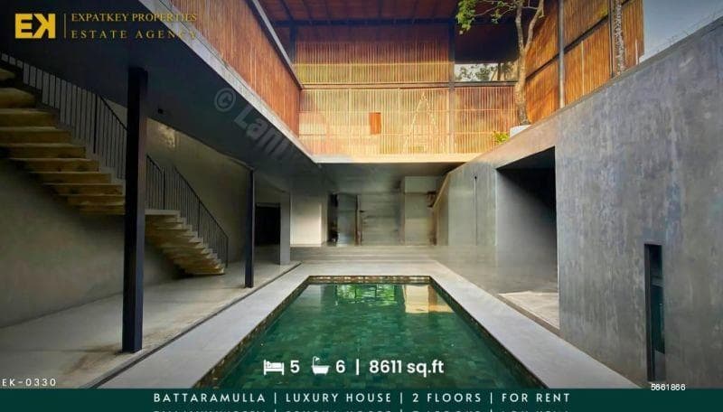 Breathtaking 5 Bedroom House For Rent in Battaramulla | 8611 SQ.FT | 46 Perches | EK-0330 | RENTED