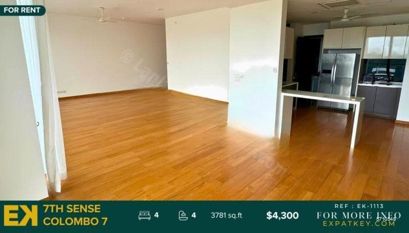 Penthouse in 7th Sense For Rent | 4 Bedrooms | 3781 sq.ft | Colombo 07 | EK-1113