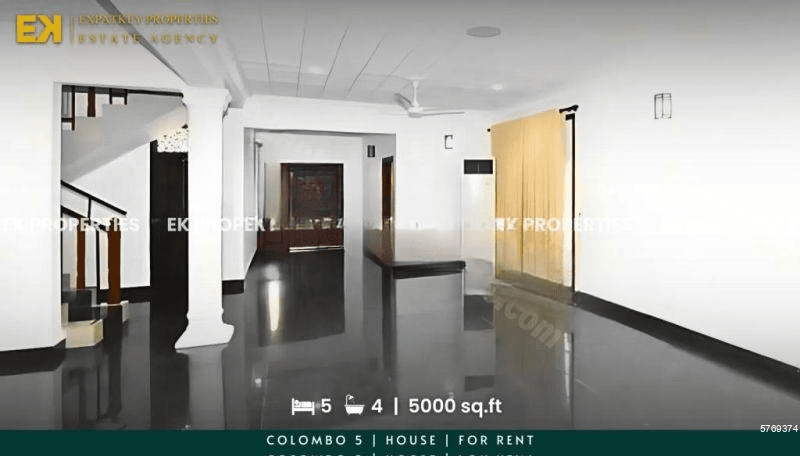 5 Bedroom House For Rent | Colombo 5 | Skelton Road | 5000 sq.ft | EK-1268