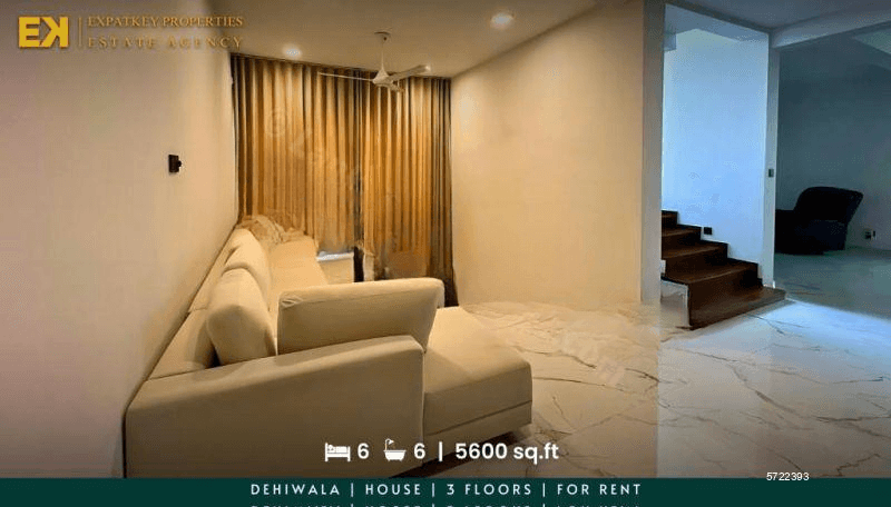 6 Bedrooms | House | For Rent | Dehiwala | Fully Furnished | 3 Floors | 5600 sq.ft | EK-1159