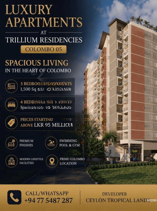 Luxury Apartments at Trillium Residencies | Colombo 05