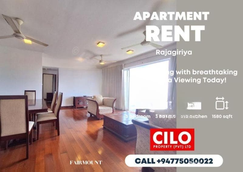 Fair mount 3 bedrooms furnished apartment at Rajagiriya - Rent