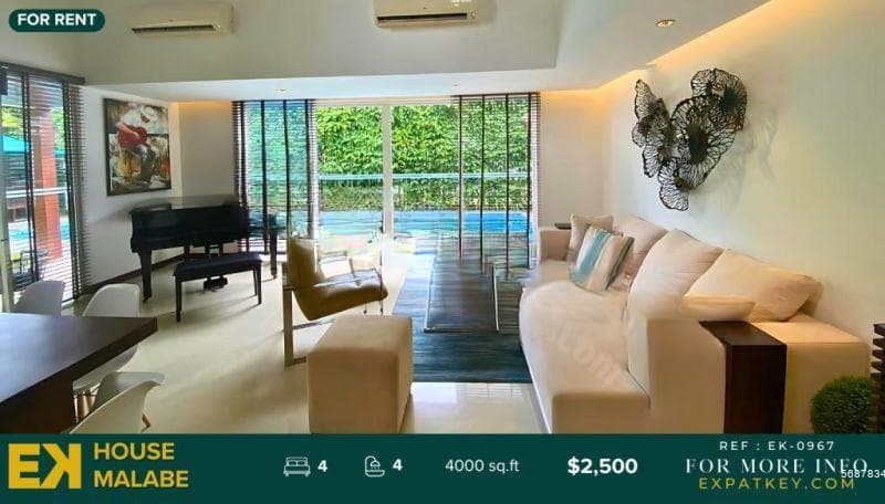 Luxurious House For Rent | 4 Bedrooms | Malabe | 4000 SQ.FT | Swimming Pool | EK-0967