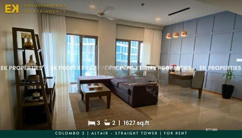 3 Bedroom Apartment at Altair - Straight Tower | For Rent | Fully Furnished | 1627 sq.ft | EK-0771