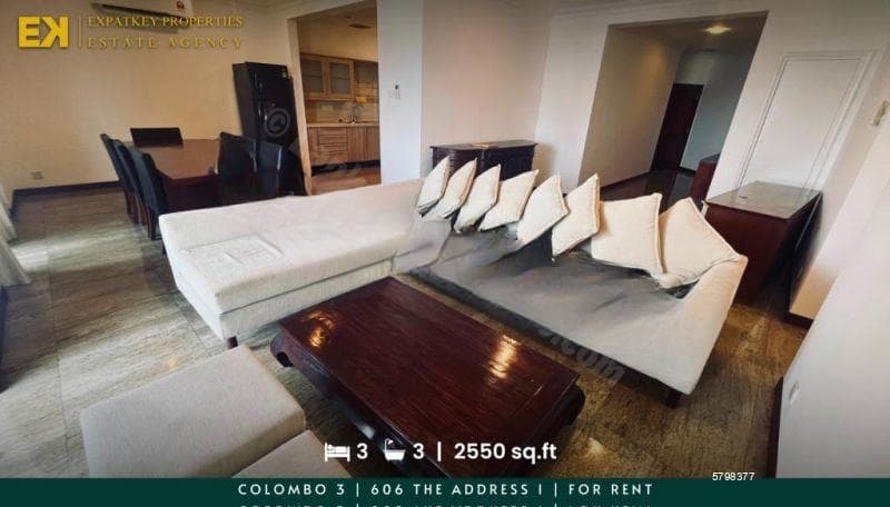3 Bedroom Apartment | Hyde Park Residencies | For Rent | Fully Furnished | 1843 sq.ft | Below 10th Floor | EK-1326