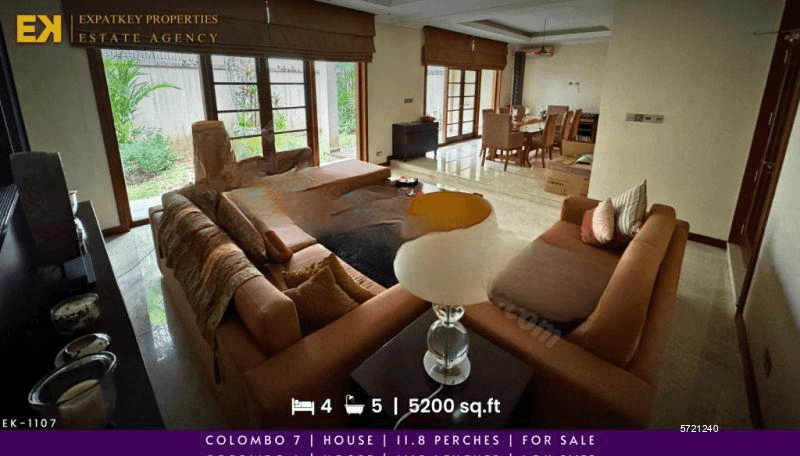 5 Bedroom House For Sale in Colombo 7, Rosmead Place | 5200 sq.ft | EK-1107