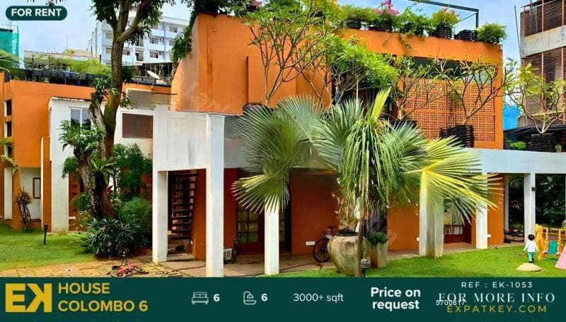 House | 6 Bedrooms | FOR RENT | Colombo 6 | 3000 SQ.FT | EK-1053