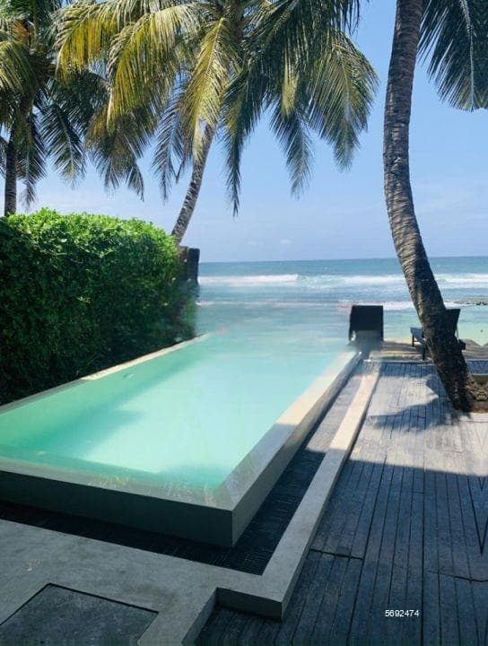 Luxury Beach Front 6 Bedrooms Fully Furnished in Talpe with Swimming Pool & Natural Pool Galle Sri Lanka