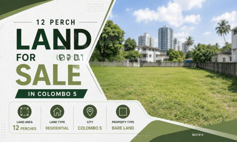 (NL759) 12 Perch Land for Sale in Colombo 5