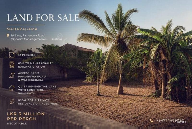 Bare land for sale in Maharagama (Opposite Maharagama Railway Station)