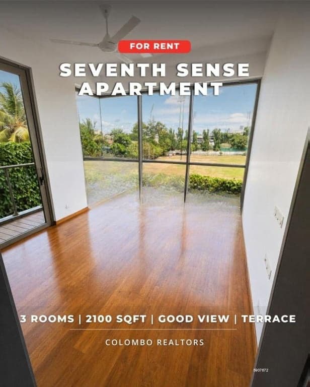 7TH SENSE – 3 Room Unfurnished 2100 sqft Luxury Apartment for RENT / LEASE - Seventh Sense, Col. 7 (AR-221)