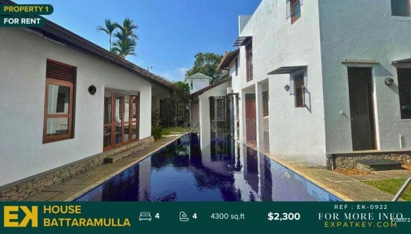 MULTIPLE LISTINGS | HOUSES FOR RENT in Battaramulla | 3 Bedrooms to 6 Bedrooms