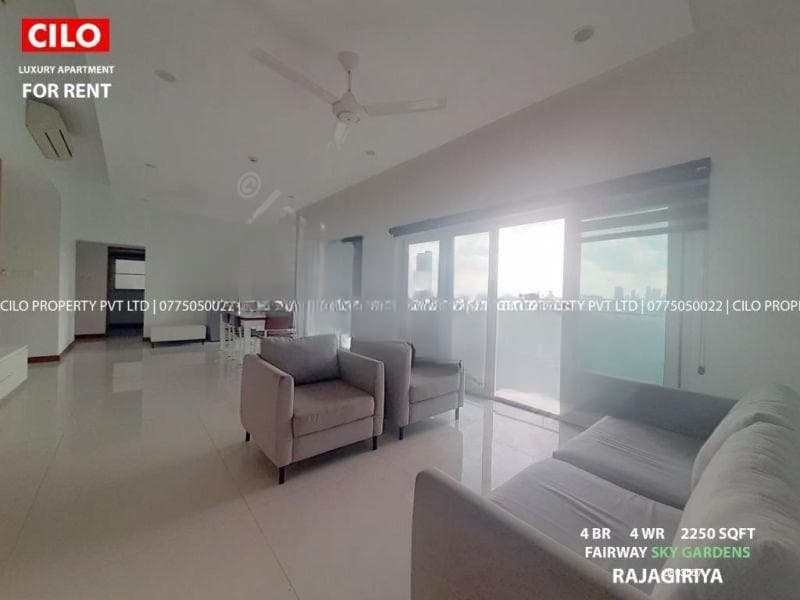4 bedrooms ~ semi furnished apaprtment at Sky gardens Rajagiriya rent