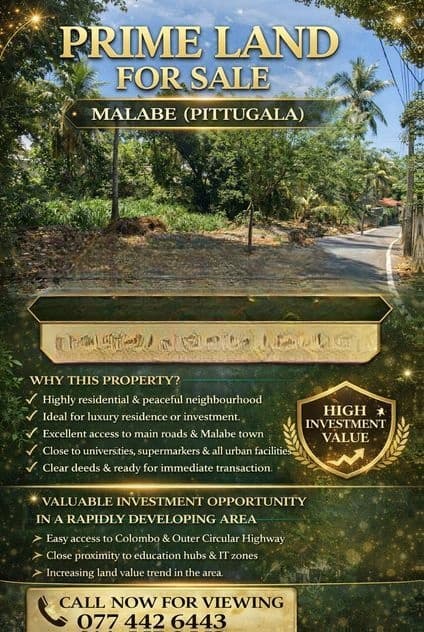 14P 2 Lots at Pittugala,Malabe - Walking Distance to Main Road