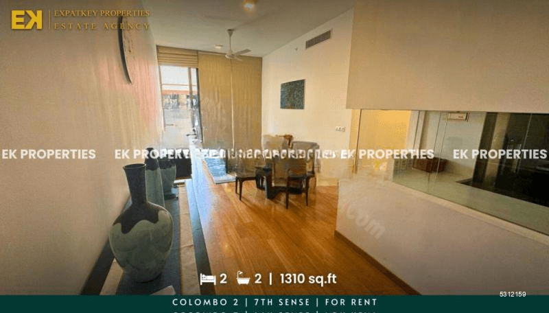 2 Bedroom Furnished Apartment For Rent in 7th Sense | Colombo 7 | EK-0333