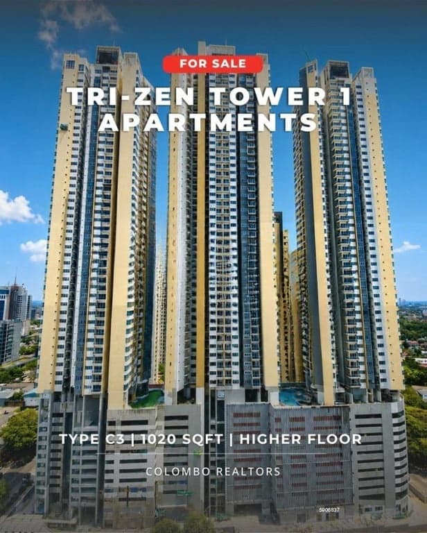 TRI-ZEN – 3 Room C Type Tower 1 Sea View Apartment Above 35th Floor for SALE - Col.2 (AS-335)