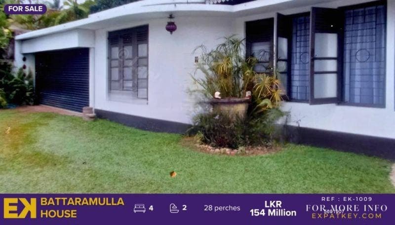 Spacious House For Sale | 4 Bedrooms | Battaramulla | 28 Perches | EK-1009